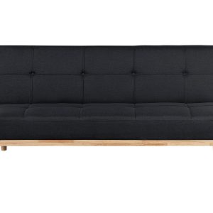 Sofa trzyosobowa rozkładana czarna 124094 Sofa trzyosobowa rozkładana czarna 124094