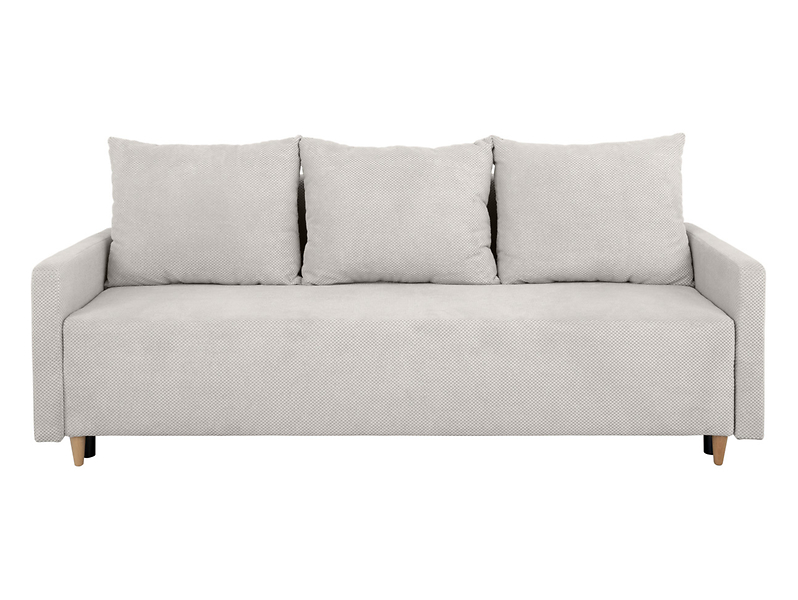 Sofa trzyosobowa Sigma rozkładana z pojemnikiem beżowa 333049
