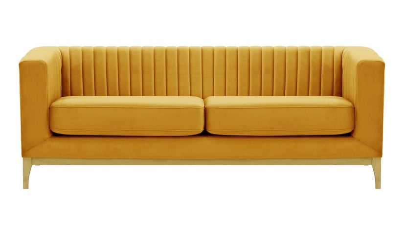 Sofa trzyosobowa Slender Wood-Velluto 8-like oak 195286