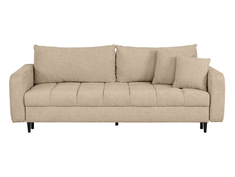 Sofa trzyosobowa Sorella rozkładana z pojemnikiem beżowa 766960