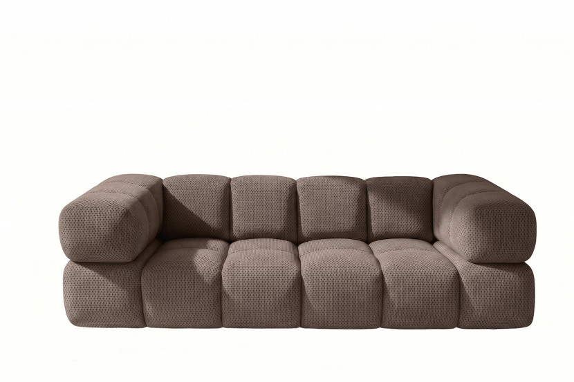Sofa trzyosobowa, strukturalna tkanina Sonic, Brązowy, Averro 1045540