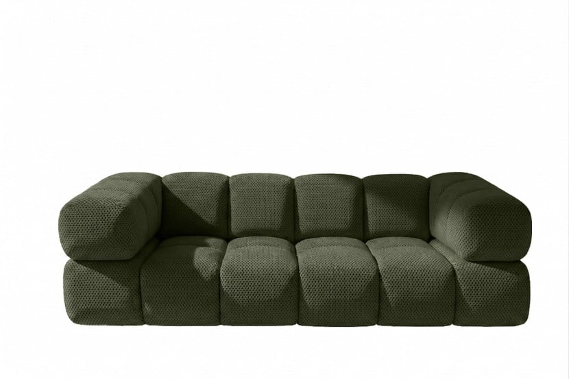 Sofa trzyosobowa, strukturalna tkanina Sonic, Zielony, Averro 1045534