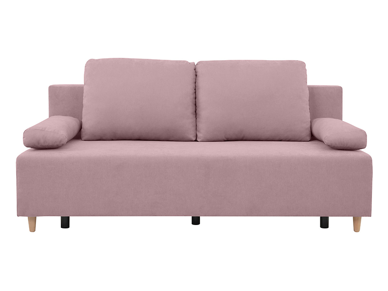 Sofa trzyosobowa Sun rozkładana z pojemnikiem różowa 288586