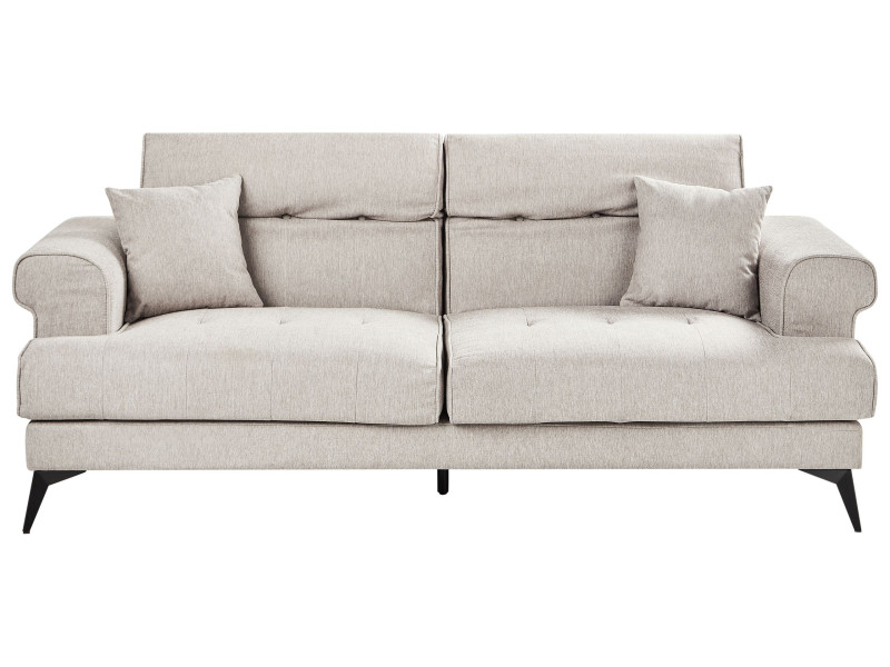 Sofa trzyosobowa tapicerowana beżowoszara 798361