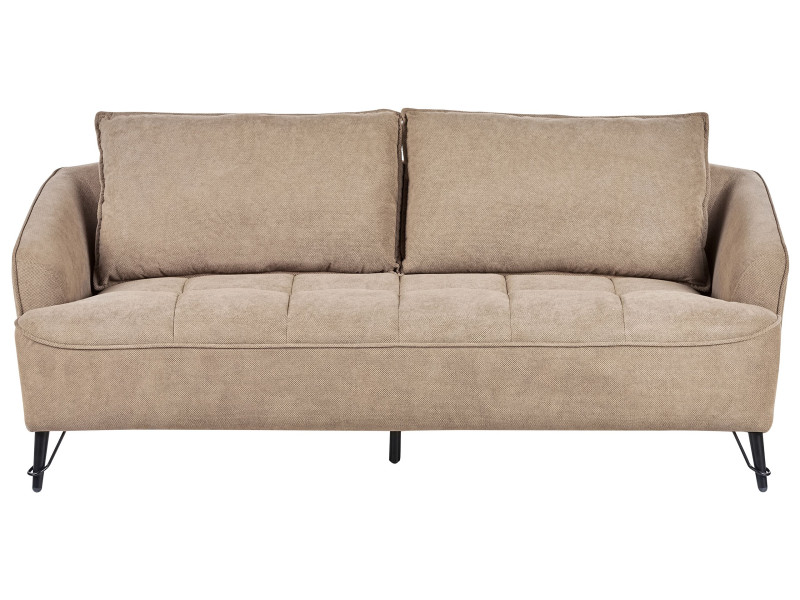 Sofa trzyosobowa tapicerowana brązowa 430504