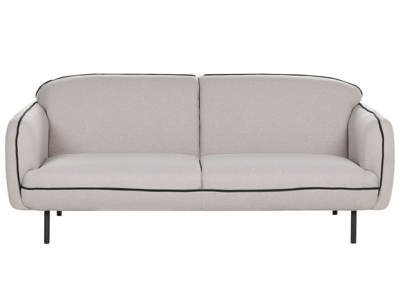 Sofa trzyosobowa tapicerowana jasnoszara 211355