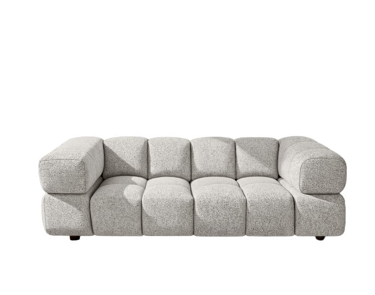 Sofa trzyosobowa, tkanina szenilowa Puente, Jasnoszary, Averro 942245