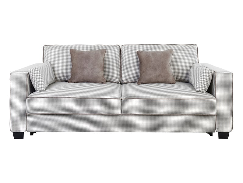 Sofa trzyosobowa Vini z funkcja spania i pojemnikiem beżowa 359979