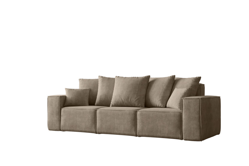Sofa trzyosobowa z funkcją spania ELLA, tkanina Noel, Beżowy 725952