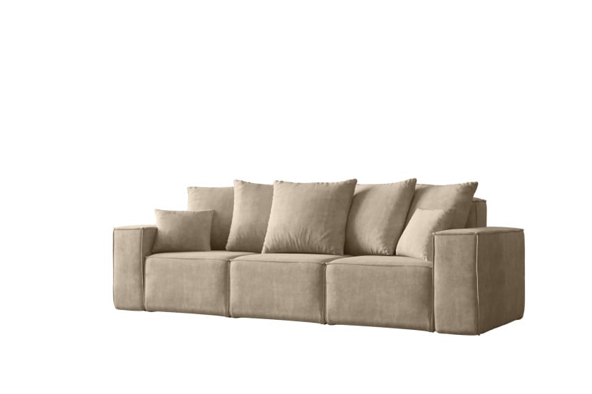 Sofa trzyosobowa z funkcją spania ELLA, tkanina Noel, Jasnobeżowy 725928