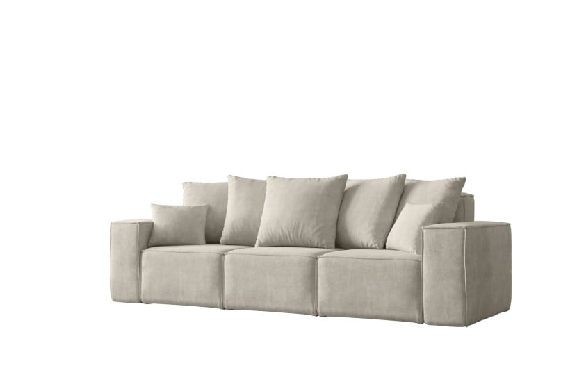 Sofa trzyosobowa z funkcją spania ELLA, tkanina Noel, Jasnoszary 725944