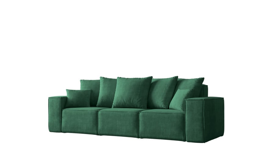 Sofa trzyosobowa z funkcją spania ELLA, tkanina Noel, Zielony 725930