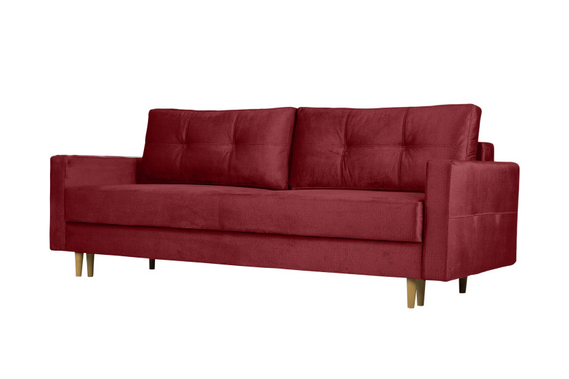 Sofa trzyosobowa z funkcją spania FLORO, tkanina Monolith, Czerwony 725292