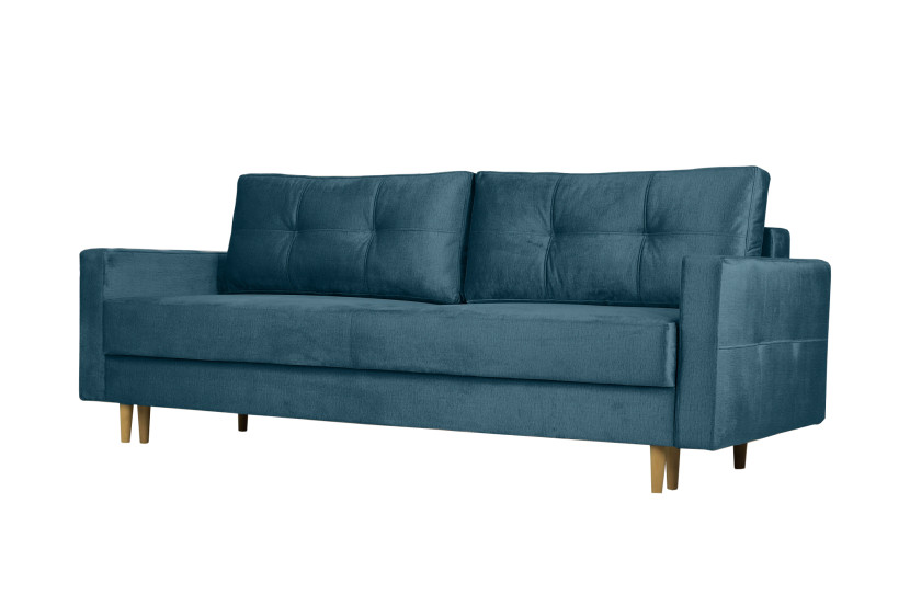 Sofa trzyosobowa z funkcją spania FLORO, tkanina Monolith, Niebieski 725330