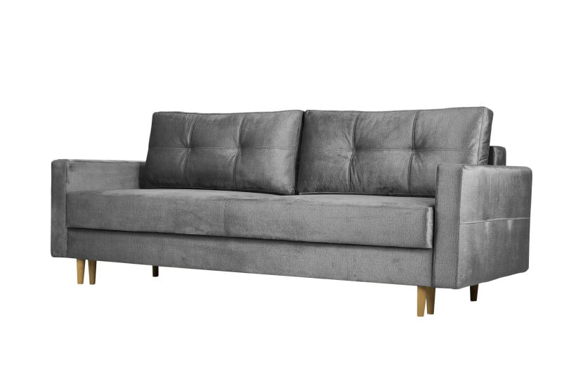 Sofa trzyosobowa z funkcją spania FLORO, tkanina Monolith, Srebrny 725307