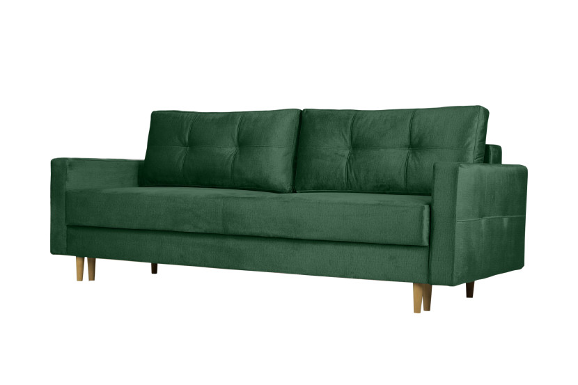 Sofa trzyosobowa z funkcją spania FLORO, tkanina Monolith, Zielony 725300