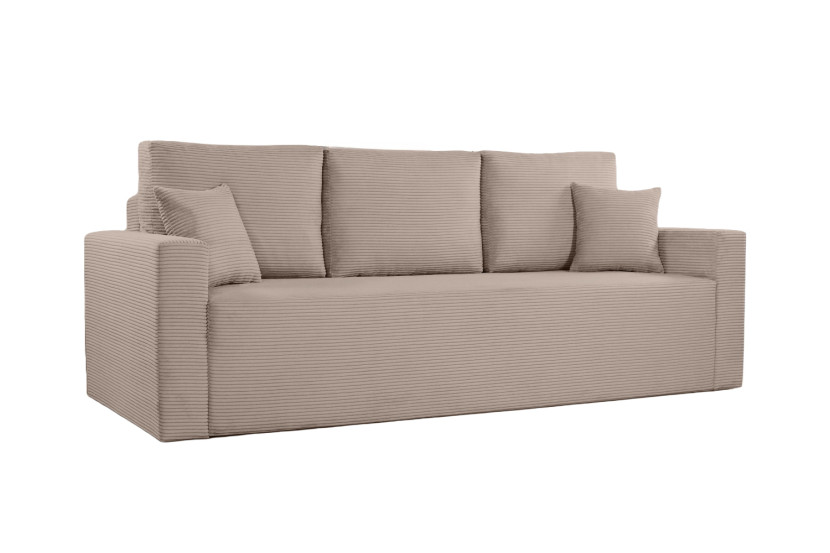 Sofa trzyosobowa z funkcją spania ZOOM, tkanina Zoom, Beżowy 725319