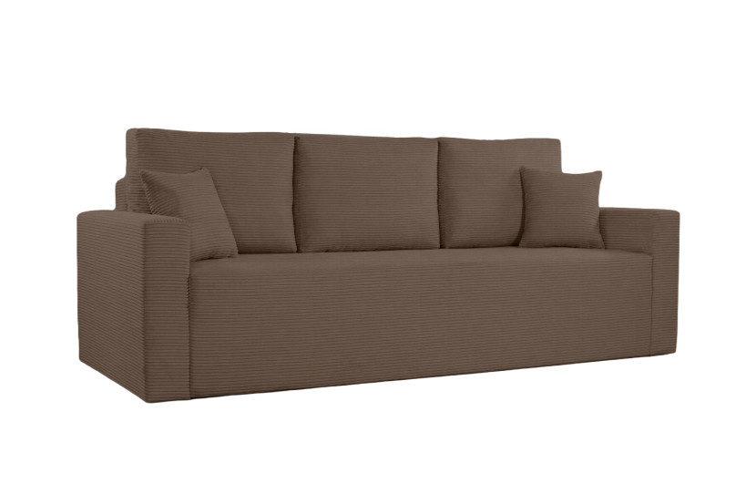 Sofa trzyosobowa z funkcją spania ZOOM, tkanina Zoom, Brązowy 725306