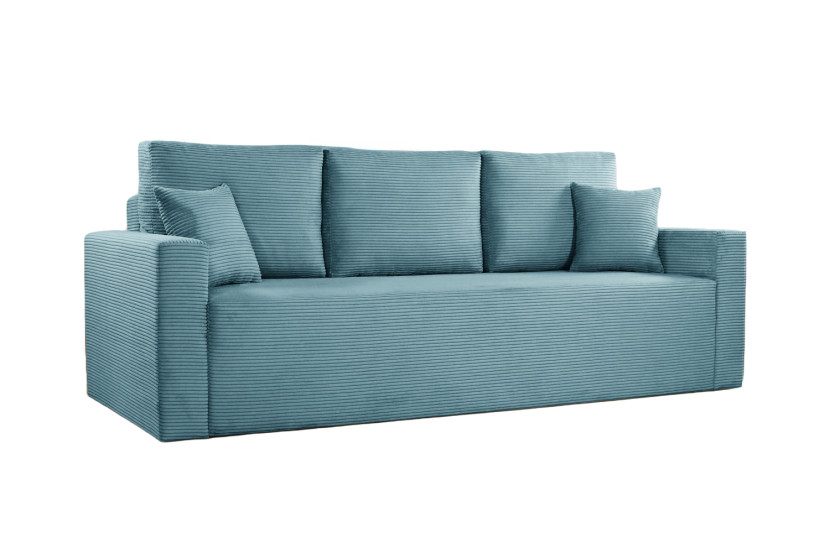 Sofa trzyosobowa z funkcją spania ZOOM, tkanina Zoom, Jasnoniebieski 725322
