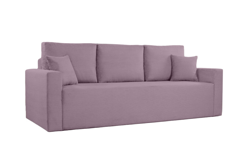 Sofa trzyosobowa z funkcją spania ZOOM, tkanina Zoom, Lawendowy 725337