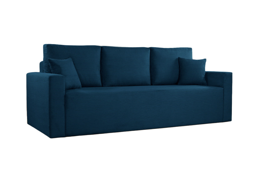 Sofa trzyosobowa z funkcją spania ZOOM, tkanina Zoom, Niebieski 725301