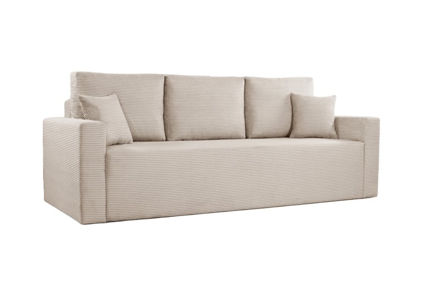 Sofa trzyosobowa z funkcją spania ZOOM, tkanina Zoom, Perłowy 725308