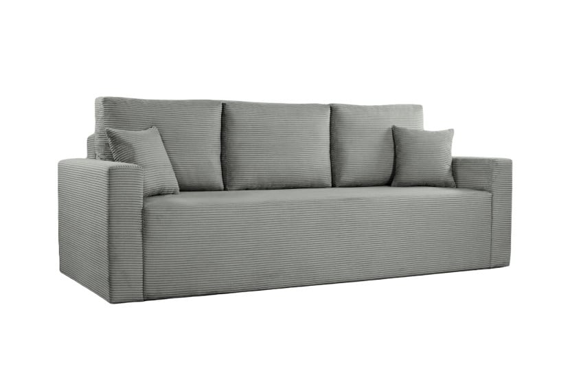 Sofa trzyosobowa z funkcją spania ZOOM, tkanina Zoom, Szary 725296