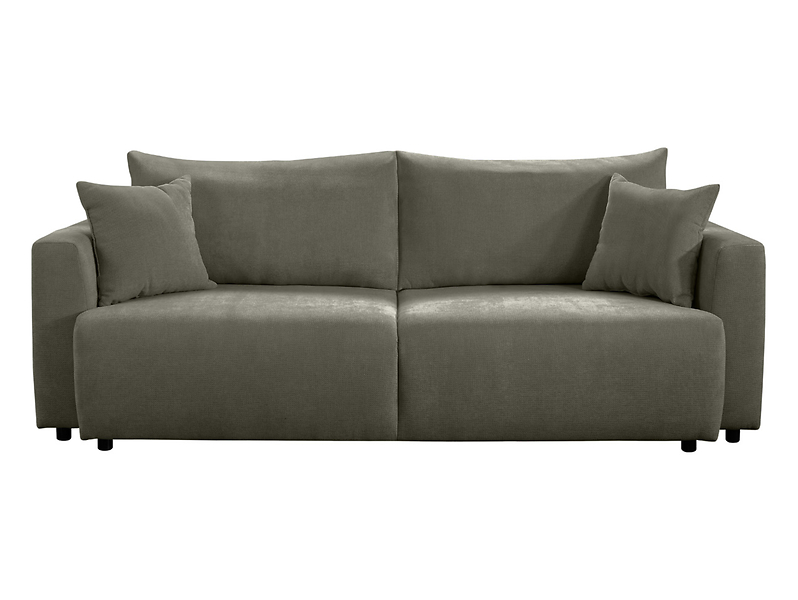 Sofa trzyosobowa Zonte rozkładana z pojemnikiem szenilowa antracytowa 808858