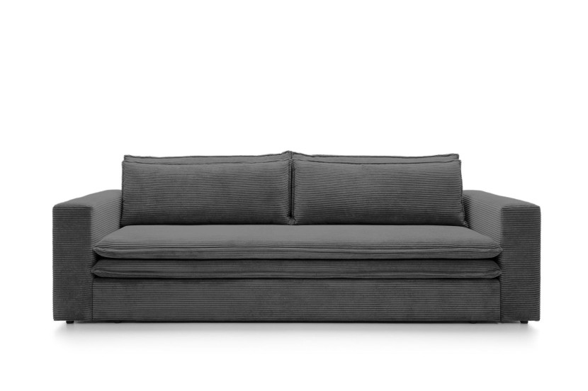 Sofa Ulnes z funkcją spania szara ciemna Poso schowek 685108