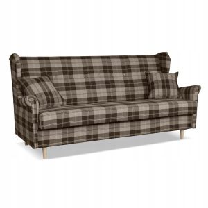 Sofa Uszak FELDA rozkładana fspania Family meble krata brązowa 710946 Sofa Uszak FELDA rozkładana fspania Family meble krata brązowa 710946