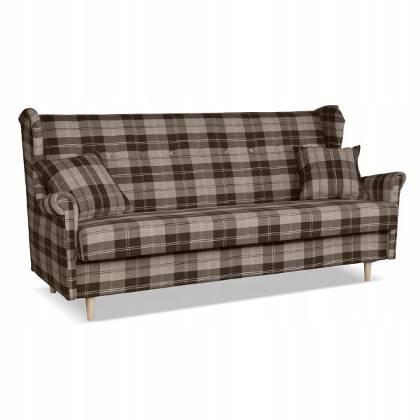Sofa Uszak FELDA rozkładana fspania Family meble krata brązowa 710946