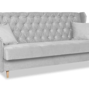 Sofa USZAK rozkładana WELUR wersalka 3 osobowa GAJA szara 316002 Sofa USZAK rozkładana WELUR wersalka 3 osobowa GAJA szara 316002