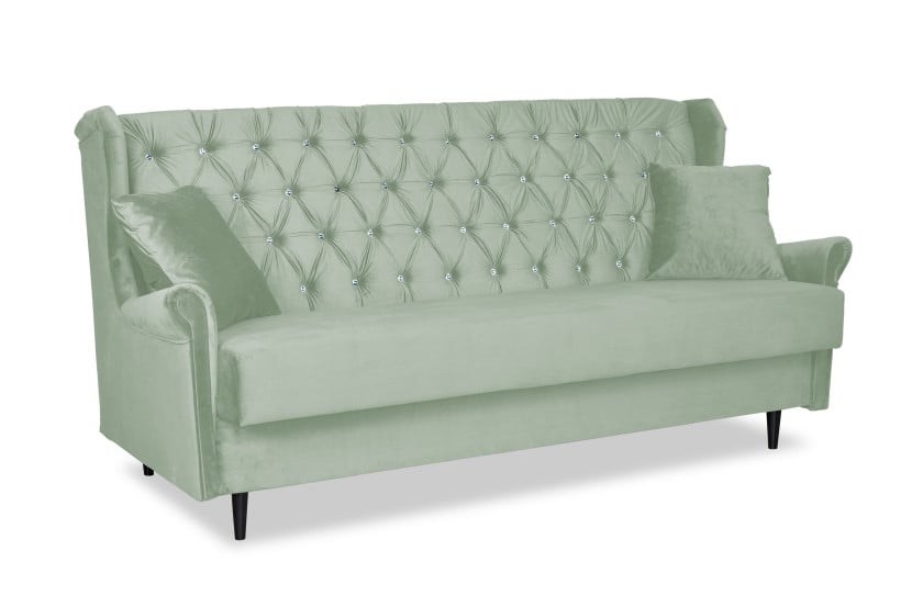 Sofa USZAK z funkcją spania 3 osobowa WELUR zielona GAJA 315937