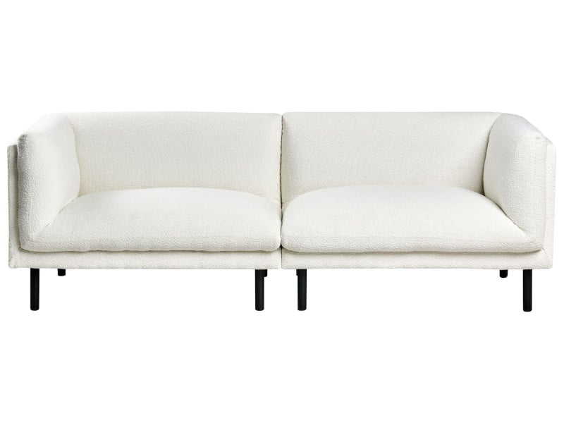 Sofa VORGOD Boucle Złamana biel dla 3 osób 727737