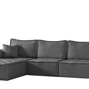 Sofa w ksztacie L maxi BOHOO, tkanina Raven, Ciemnoszary Lewostronny 748919 Sofa w ksztacie L maxi BOHOO, tkanina Raven, Ciemnoszary Lewostronny 748919