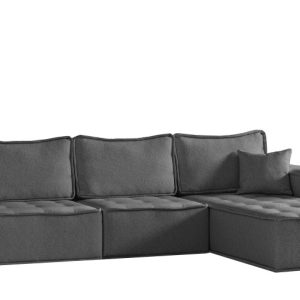 Sofa w ksztacie L maxi BOHOO, tkanina Raven, Ciemnoszary Prawostronny 748977 Sofa w ksztacie L maxi BOHOO, tkanina Raven, Ciemnoszary Prawostronny 748977