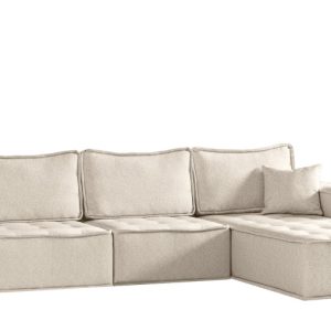 Sofa w ksztacie L maxi BOHOO, tkanina Raven, Jasnobeżowy Prawostronny 715344 Sofa w ksztacie L maxi BOHOO, tkanina Raven, Jasnobeżowy Prawostronny 715344