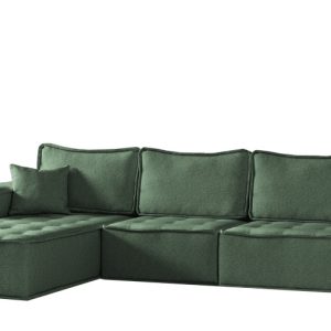 Sofa w ksztacie L maxi BOHOO, tkanina Raven, Jasnozielony Lewostronny 715338 Sofa w ksztacie L maxi BOHOO, tkanina Raven, Jasnozielony Lewostronny 715338