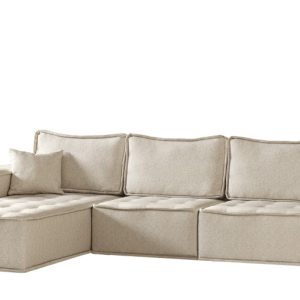 Sofa w ksztacie L maxi BOHOO, tkanina Raven, Szampański Lewostronny 748969 Sofa w ksztacie L maxi BOHOO, tkanina Raven, Szampański Lewostronny 748969