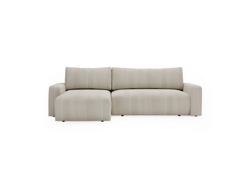 Sofa w kształcie L ARAGON narożnik, tkanina Zoom, Beżowy Lewostronny 748922