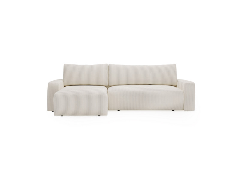 Sofa w kształcie L ARAGON narożnik, tkanina Zoom, Biały Lewostronny 748973