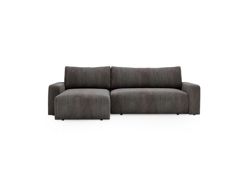 Sofa w kształcie L ARAGON narożnik, tkanina Zoom, Ciemnoszary Lewostronny 748930
