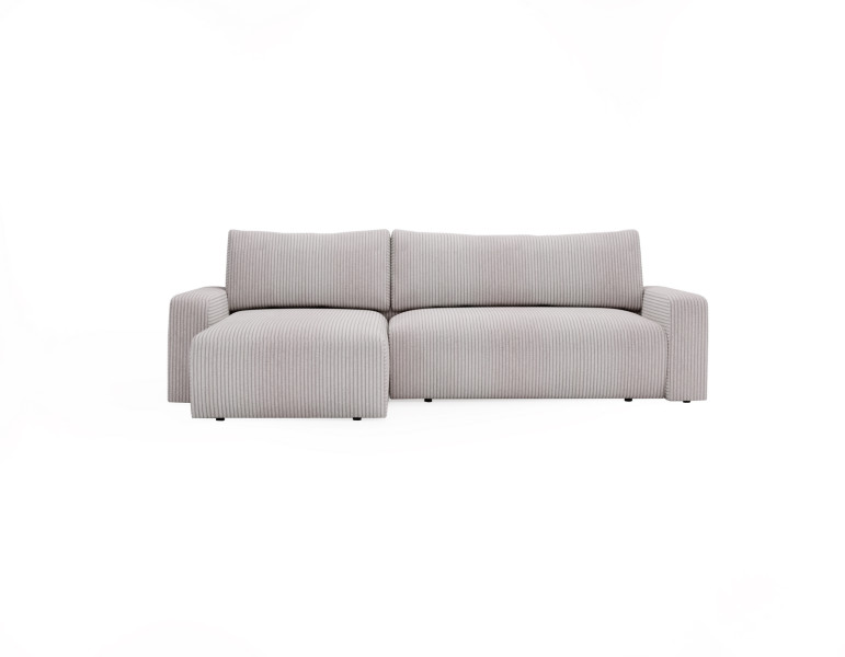 Sofa w kształcie L ARAGON narożnik, tkanina Zoom, Ecru Lewostronny 748939