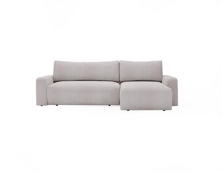 Sofa w kształcie L ARAGON narożnik, tkanina Zoom, Ecru Prawostronny 748933