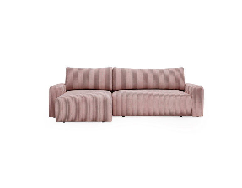 Sofa w kształcie L ARAGON narożnik, tkanina Zoom, Różowy Lewostronny 748940