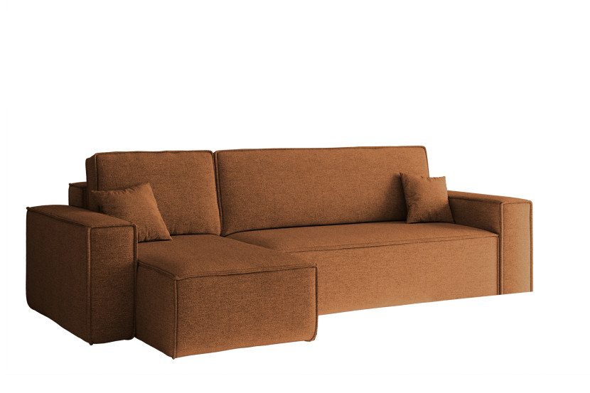Sofa w kształcie L BEST narożnik tkanina Neve, Miedziany Lewostronny 652539