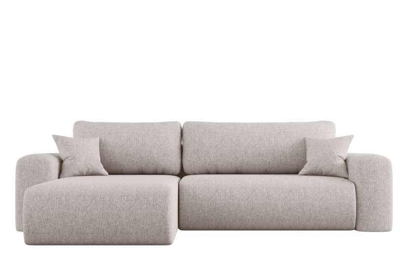 Sofa w kształcie L CAPRI narożnik, tkanina Verita, Beżowy Prawy 648831
