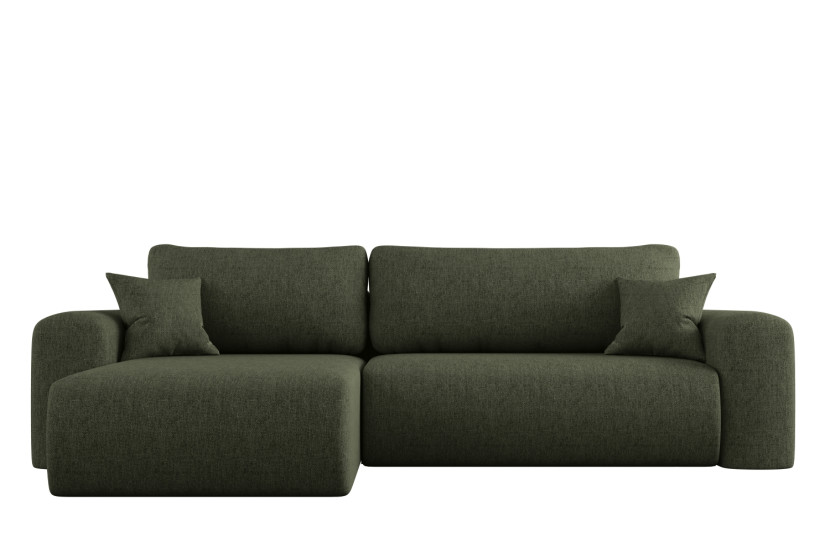 Sofa w kształcie L CAPRI narożnik, tkanina Verita, Ciemnozielony Lewy 649641