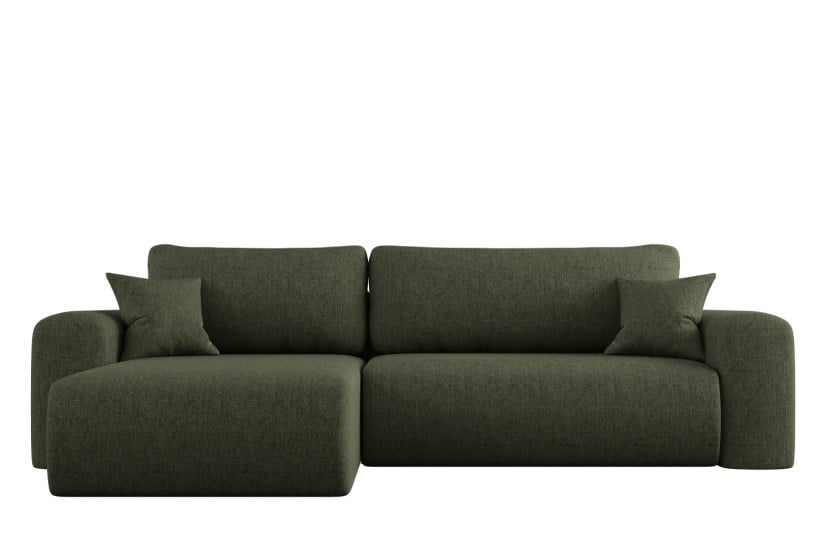 Sofa w kształcie L CAPRI narożnik, tkanina Verita, Ciemnozielony Prawy 648824