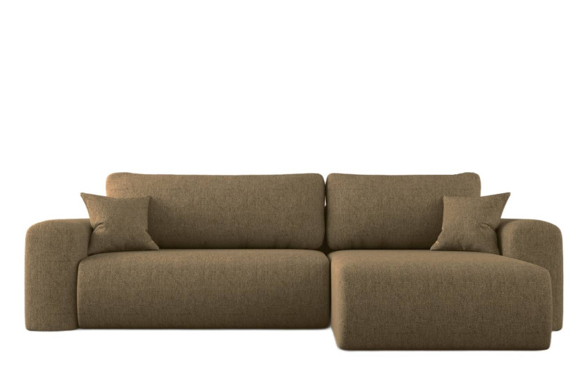 Sofa w kształcie L CAPRI narożnik, tkanina Verita, Jasnobrązowy Prawy 648901